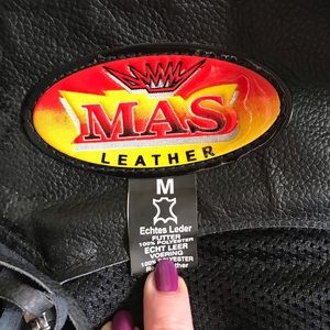 Motorcycle chaps. Black leather